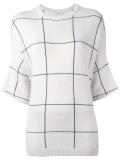 striped detailing knit T-shirt