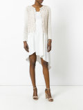 woven suede cardigan 