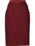 stitch detail straight skirt