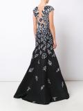 floral embroidered gown