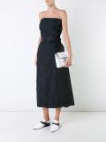 strapless buttoned dress