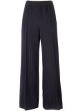 pinstripe wide-legged trousers