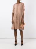 pleated front dress