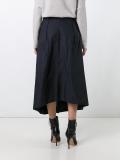 duchess satin inverted pleat skirt