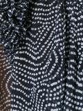 dots print ruffled blouse