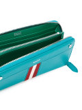 stripe zip around wallet
