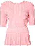 ribbed detail knitted top