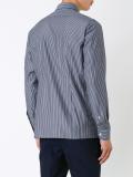 pinstriped button down shirt