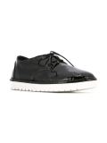 shinny lace-up shoes