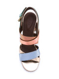 metallic sandals