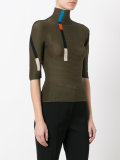 colour block pleated top