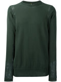 mesh panel sweatshirt