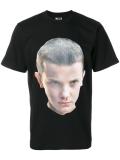 printed face T-shirt