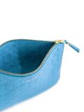 embossed zipped clutch