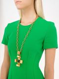 gripoix ribbon cross necklace 