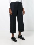 wide-leg cropped trousers