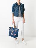 large bird print tote 