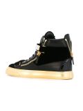 zip detail hi-top sneakers