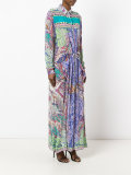 multi-print shirt maxi dress