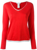 contrast trim sweatshirt 