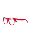 transparent glitter rectangular glasses