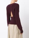 cut-off detailing V-neck blouse