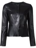 collarless fitted jacket