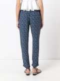 printed straight trousers