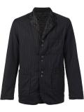 pinstripe shirt jacket