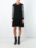 floral neck drop waist dress