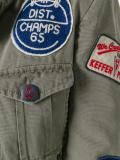 multi patch military jacket 