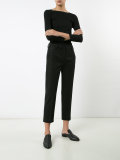 slim-fit ribbed blouse