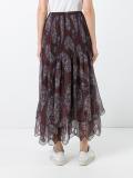 plissé pleated paisley skirt