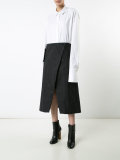 tailored wrap skirt 