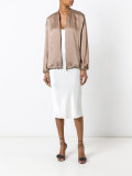 zipped bomber jacket 