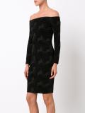 off-shoulders fitted dress