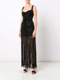 embellished semi sheer dress