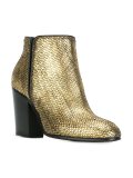 metallic ankle boots