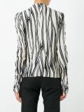 ruched Trellis print blouse