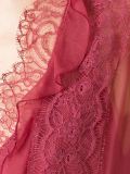 lace trim ruffle dress