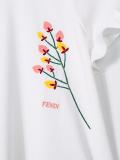 flower embroidered T-shirt