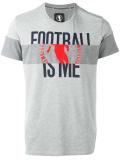 overlap logo print T-shirt