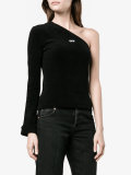 one sleeve velvet top
