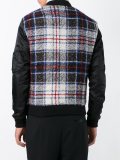 checked bomber jacket
