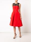 inverted pleat flared dress