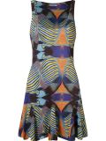 graphic flared dress