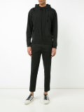 lateral stripes ripped hoody