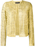 perforated leather jacket 