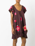 embroidered geometric dress