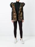 camouflage print gilet